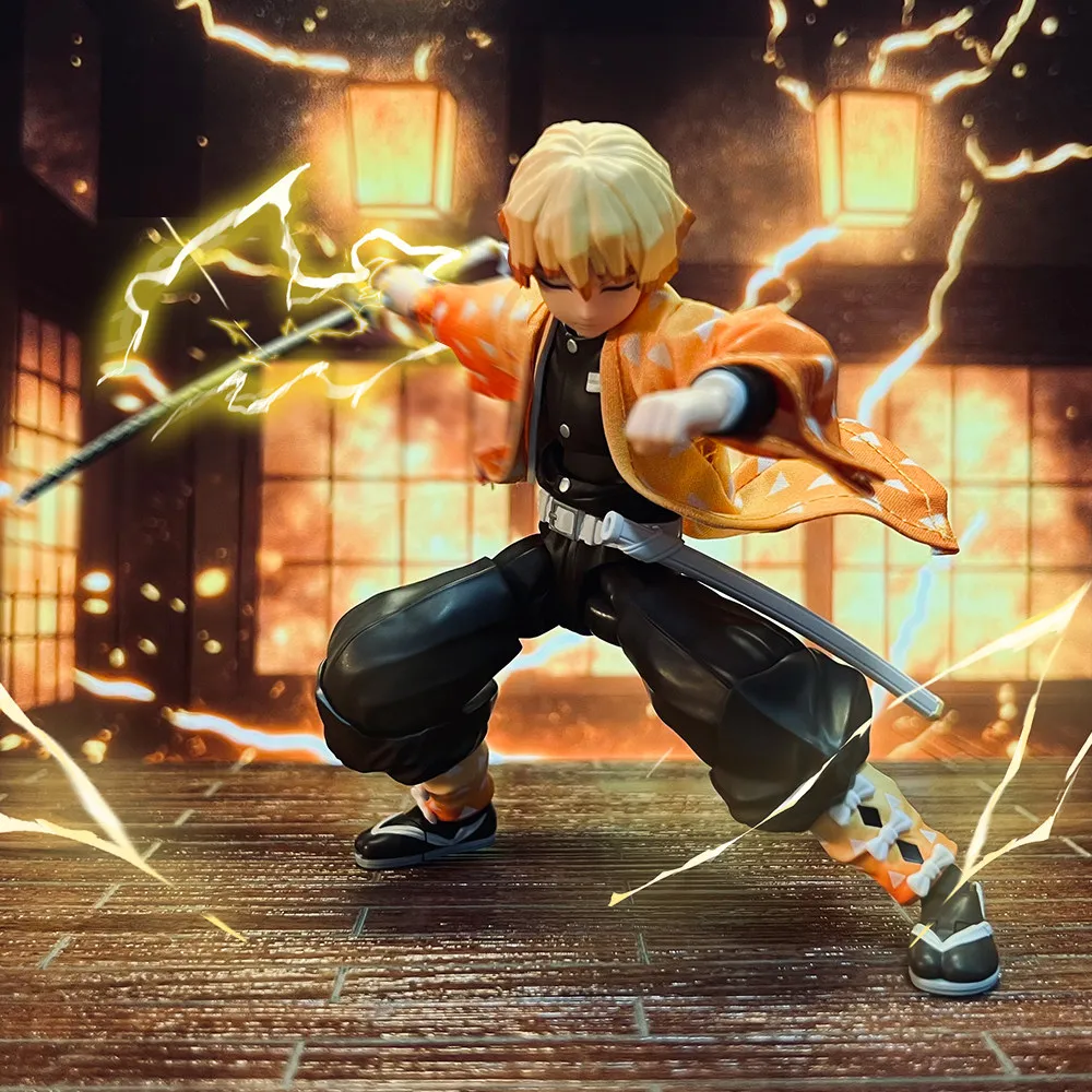 Фото В наличии: Набор одежды из ткани Shangi для фигурки SHF Demon Slayer Агацума Зеницу (фигурка в комплект не входит), аксессуар для самостоятельной модификации. №2