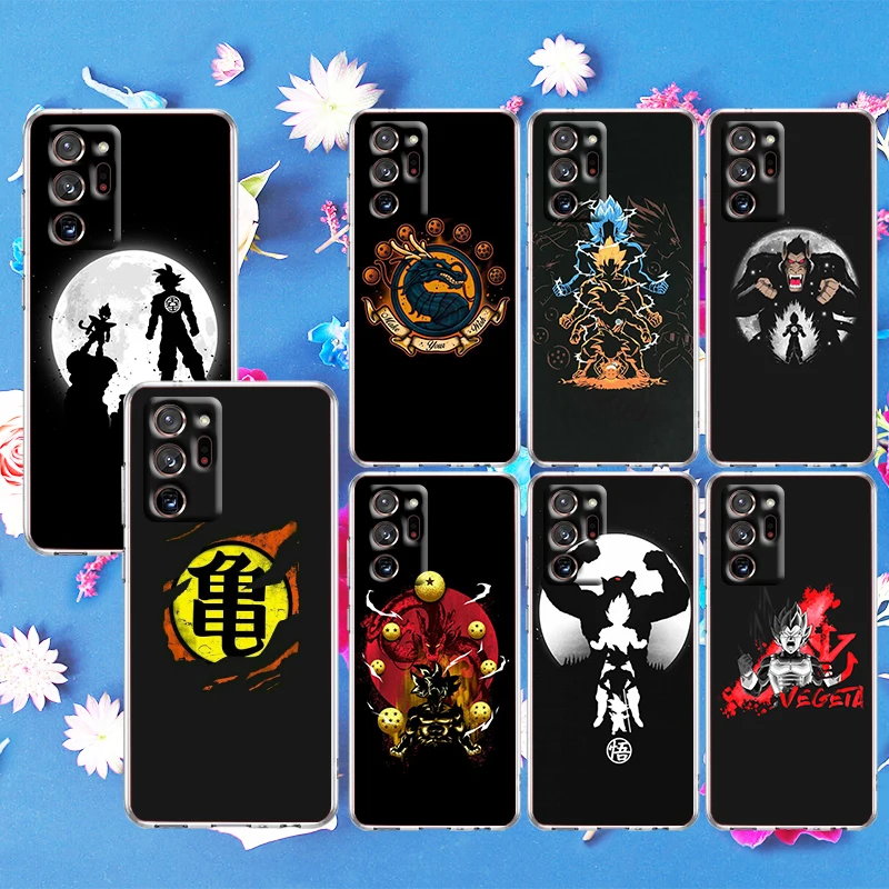 

Dragon Ball Goku Vegeta For Samsung Note 20 Ultra 10 Lite Plus 9 8 M52 M62 M32 F23 F22 M31 S M21 2021 Transparent Phone Case