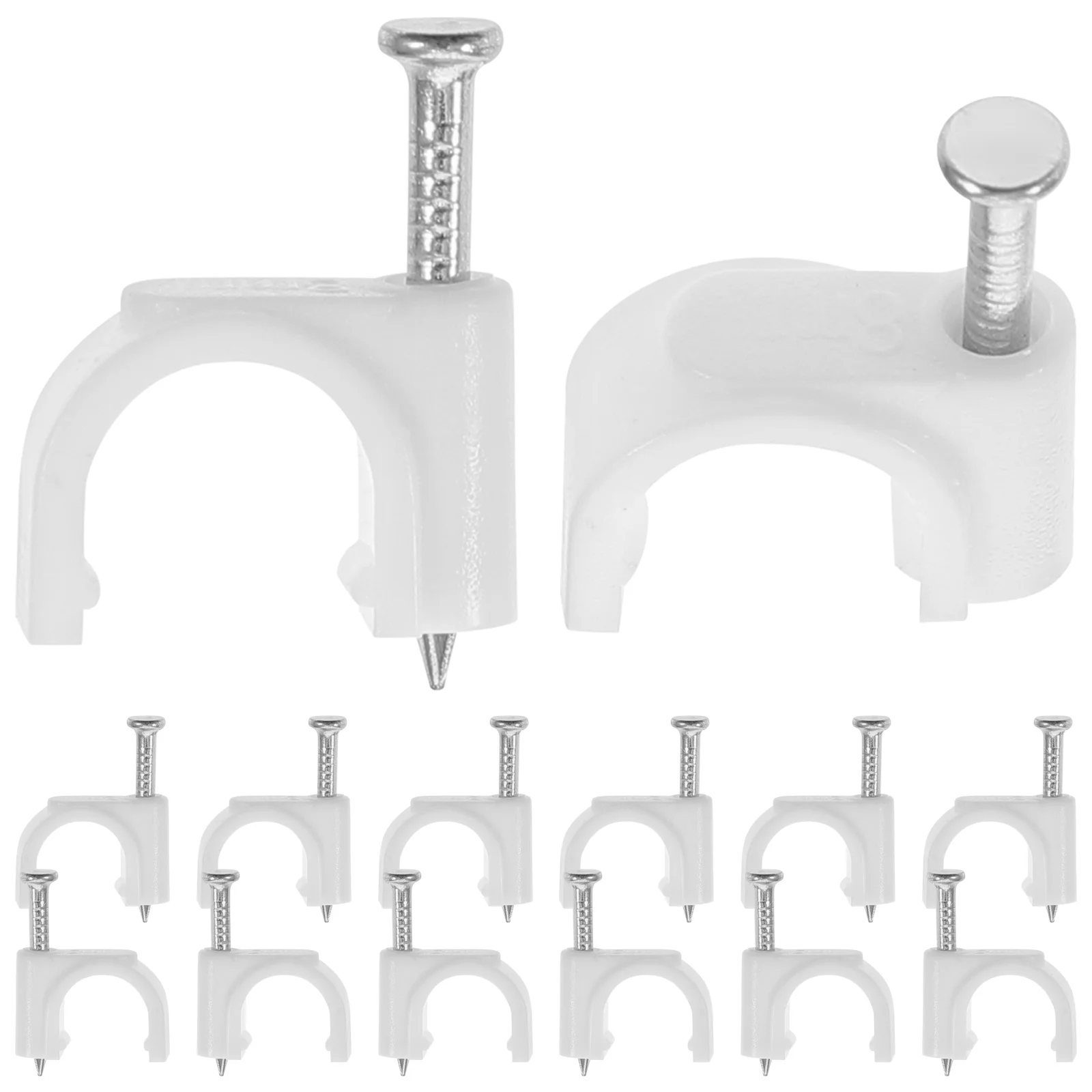

500 Pcs Power Cord Buckle Coaxial Cable Cable Wire Clips Staple Wire Holder Extension Cord Clips Wire Clips Speaker Cable Holder
