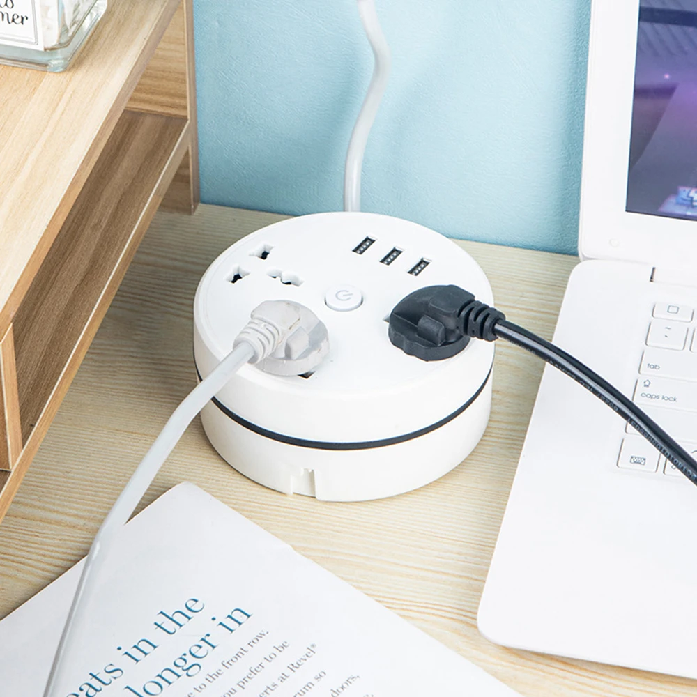 

Charger Socket 2500w Quick Charge QC 3.0 Charger 3 Outlets Power Adapter With USB Socket Socket Plug For Phone Computer TV 011