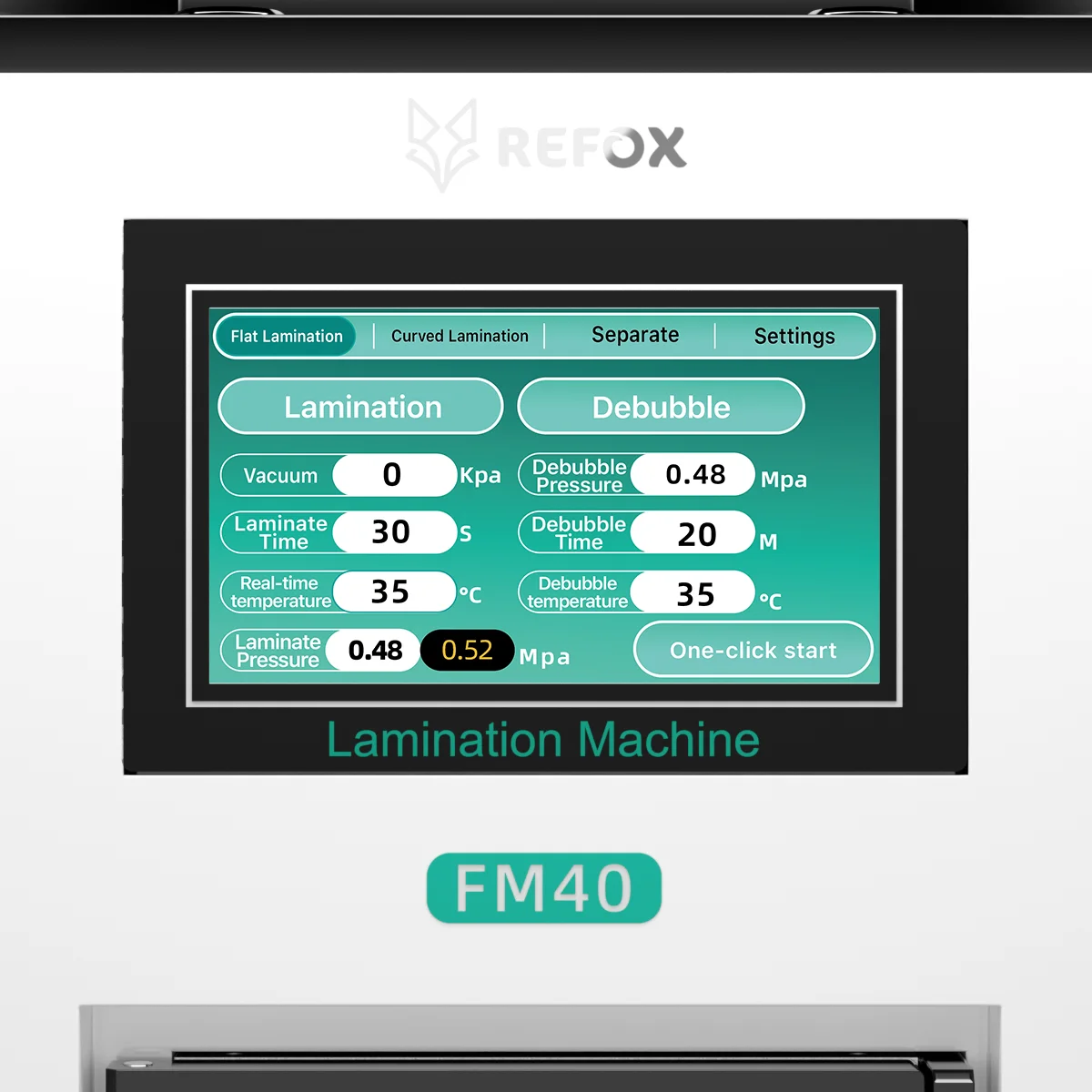 REFOX-FM40 Ламинатор 5 в 1 для ремонта изогнутых и плоских экранов 7 дюймов Встроенный