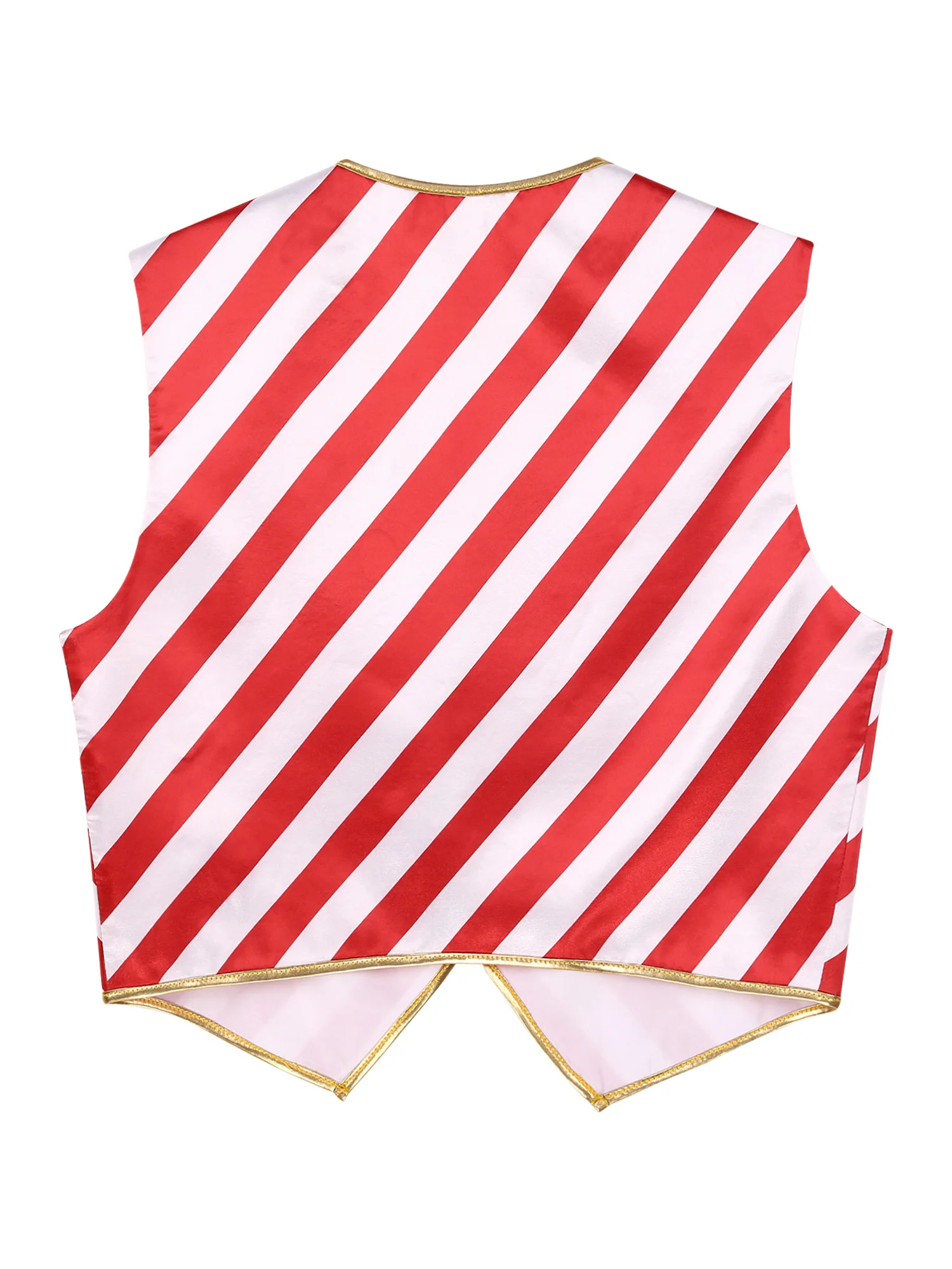 Мужской рождественский жилет из конфетной трости без рукавов Санта-Клауса