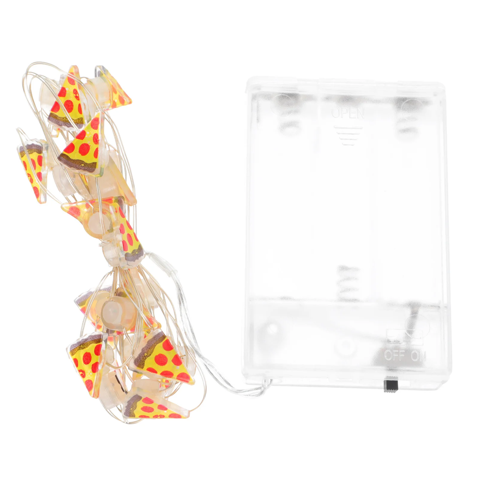 

1pc LED Pizza-shaped Lamp String Christmas Party Decorative Lights Yellow