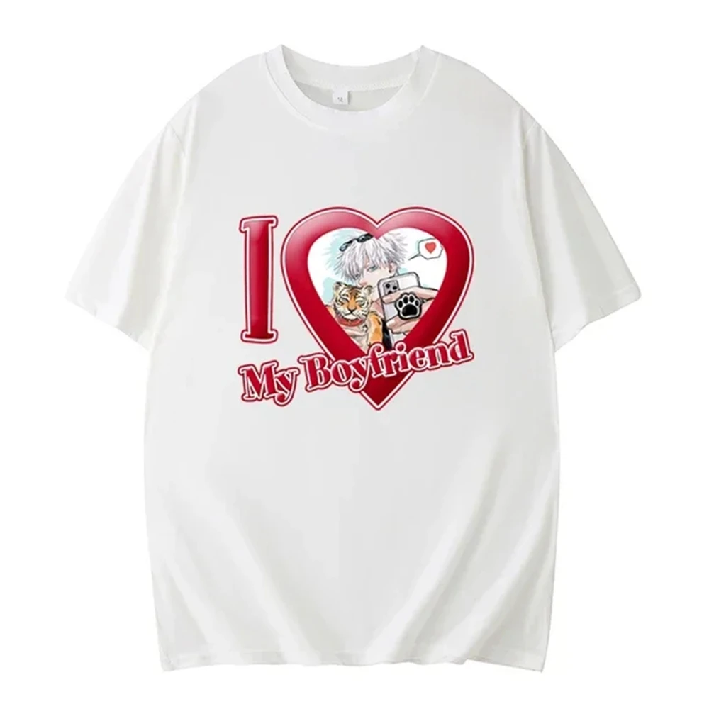 Повседневная футбольная футболка с принтом I Love My Boygojo Satoru для мужчин и женщин