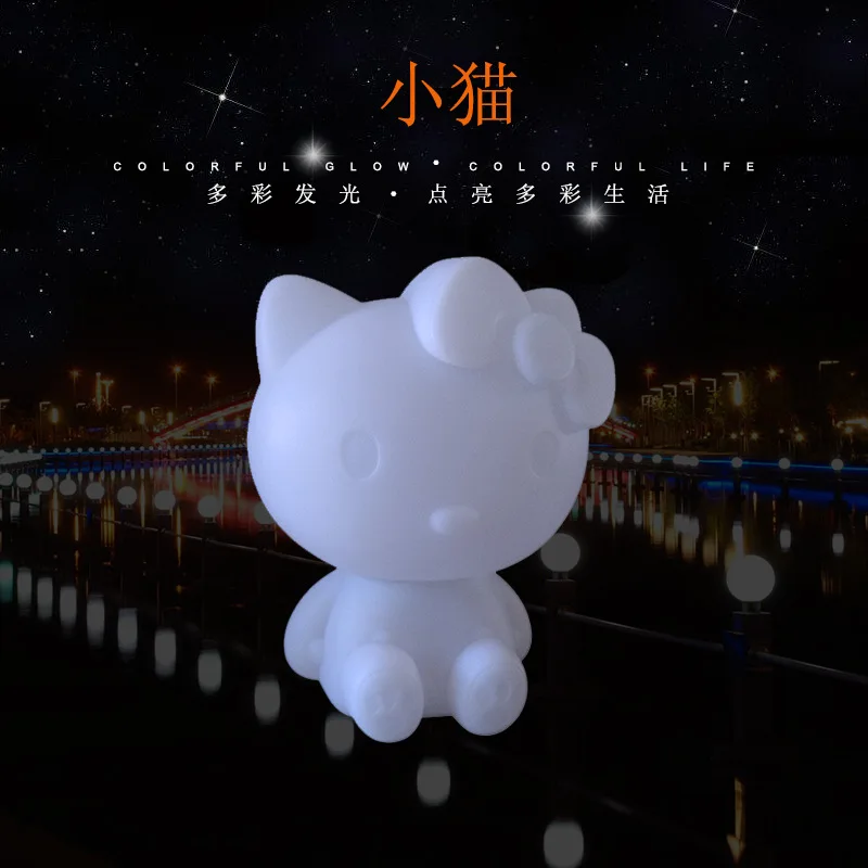 Светодиодная настольная лампа Hello Kitty 16 цветов меняющая цвет светодиодная ПЭ