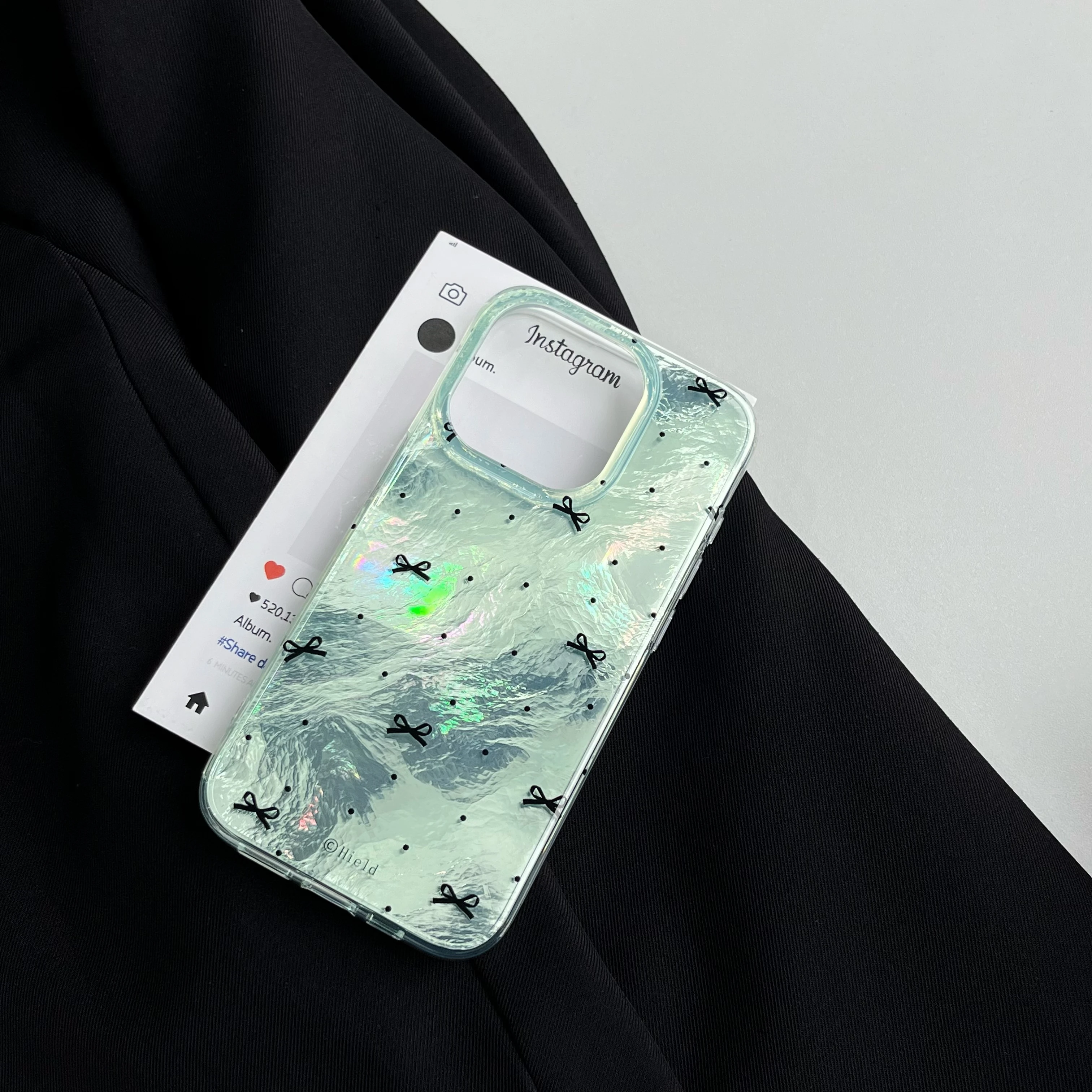 Чехол для телефона в Корейском стиле с изображением мятной бумаги бусинами и