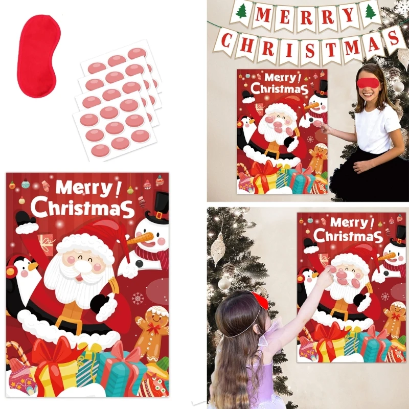X6HD принадлежности для игр рождественской вечеринки булавка наклейка на стену с