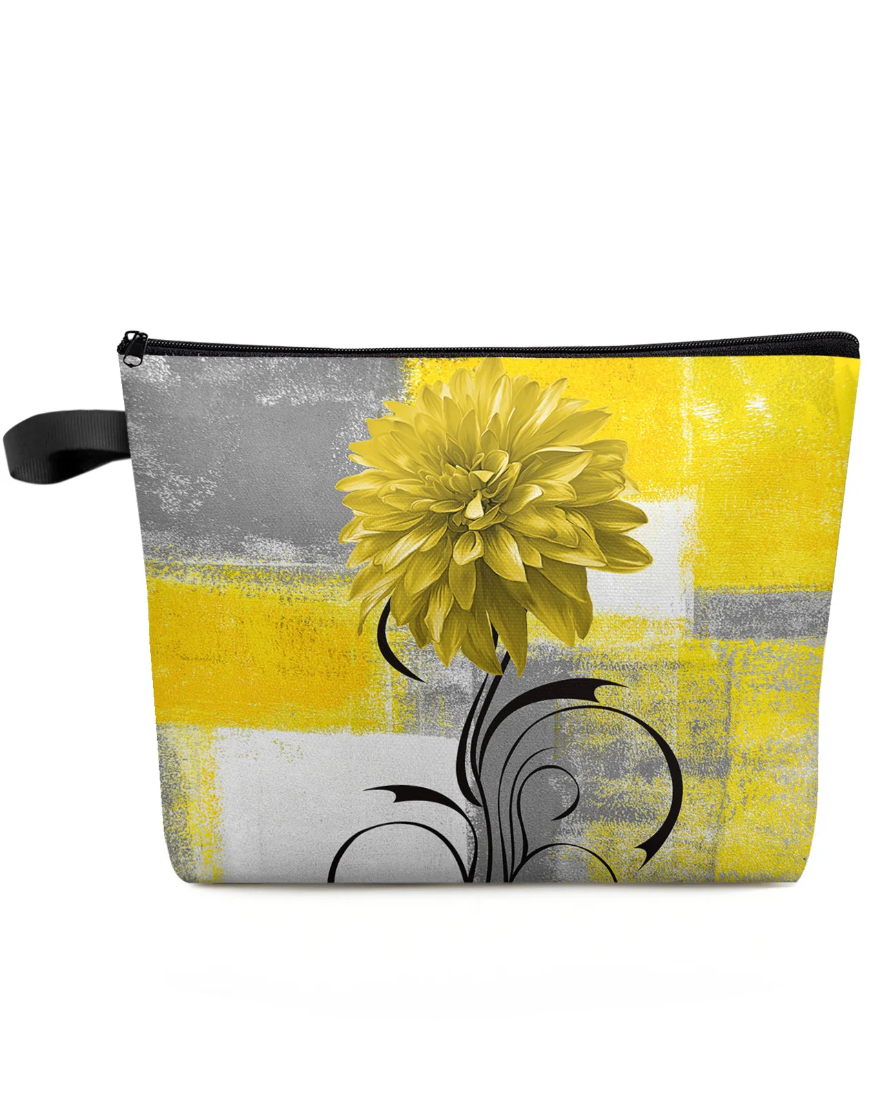 

Dahlia Oil Painting Abstract Texture Plant Makeup Bag Pouch Travel Essentials Women Cosmetic Bags Organizer Storage Pencil Case