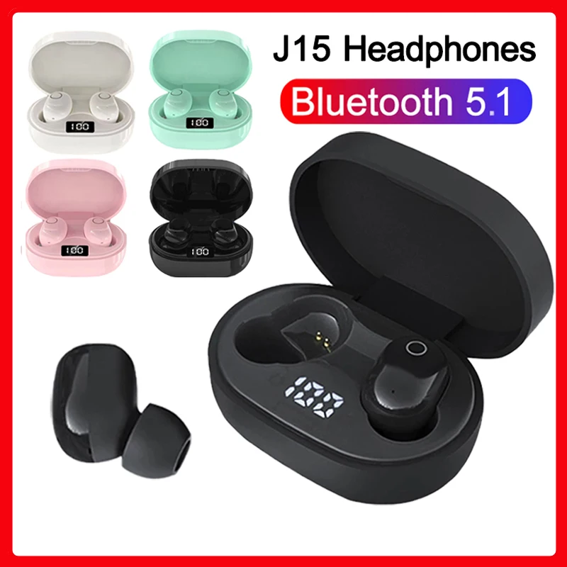 

J15 TWS Bluetooth Headset Hearing Aid in-ear Stereo Noise cancelling sports Wireless headset with microphone Fone earbuds Hi-fi