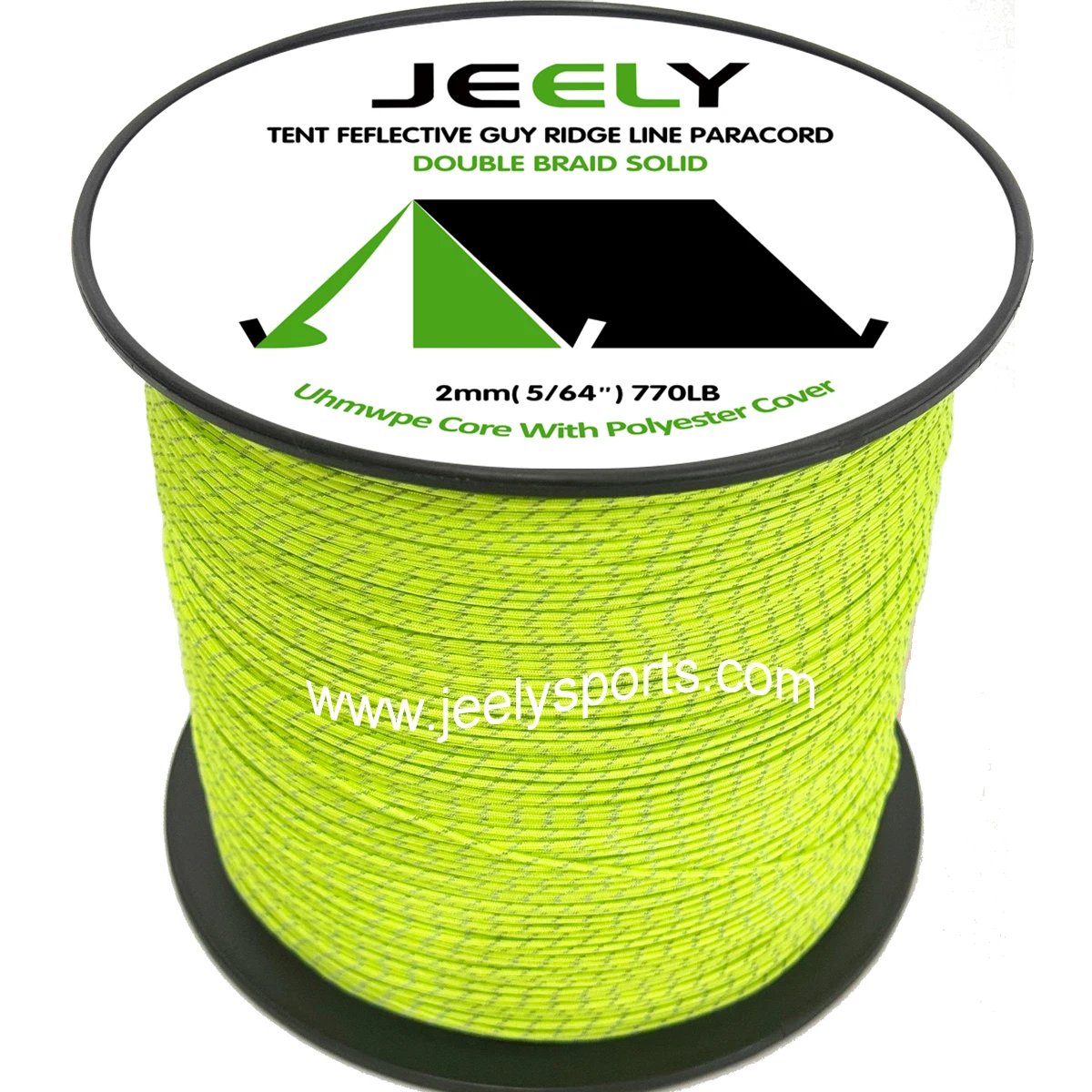 

Сердечник UHMWPE 50 м, 2 мм, 600 фунтов, со светоотражающей веревкой из полиэфирной оболочкой