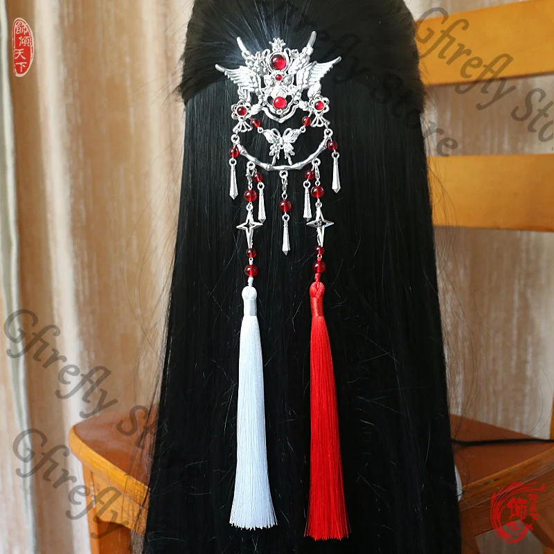 Головной убор Heaven Official's Blessing, заколка для волос в стиле аниме, заколка для волос, ремесло, головной убор для косплея, реквизит, колеги, Хуа Ченг, бабочка, подарок (art.: 3920cebb669ef) - 3920cebb669ef