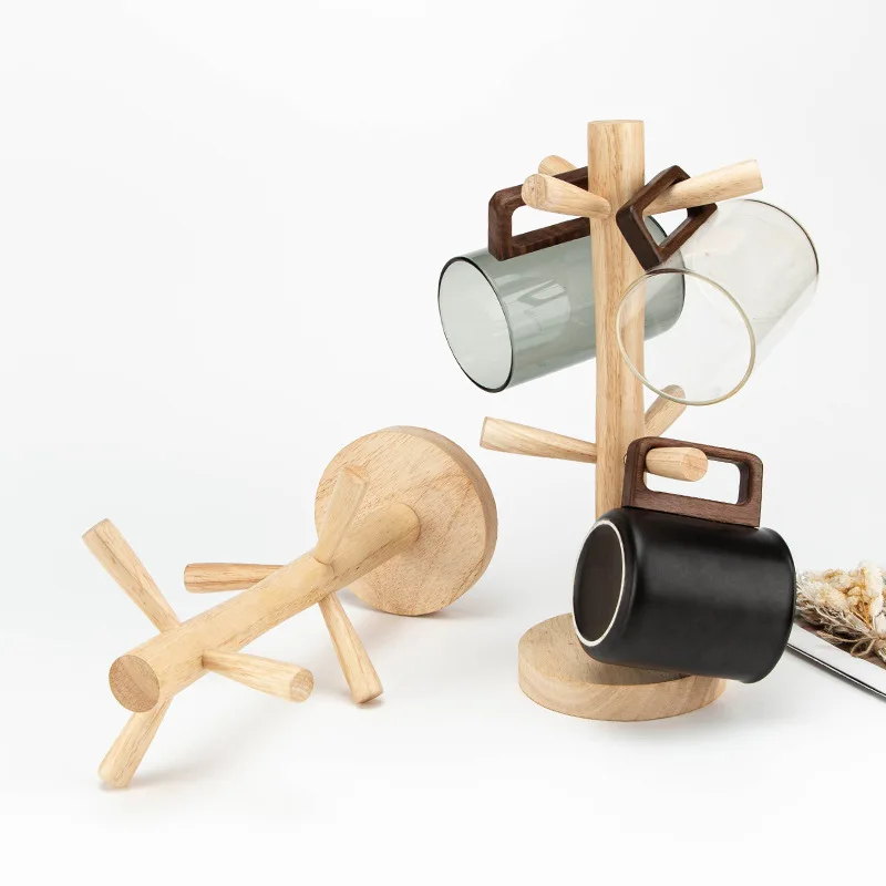 1 шт. бытовая вешалка для капельной чашки из массива дерева бамбука креативная