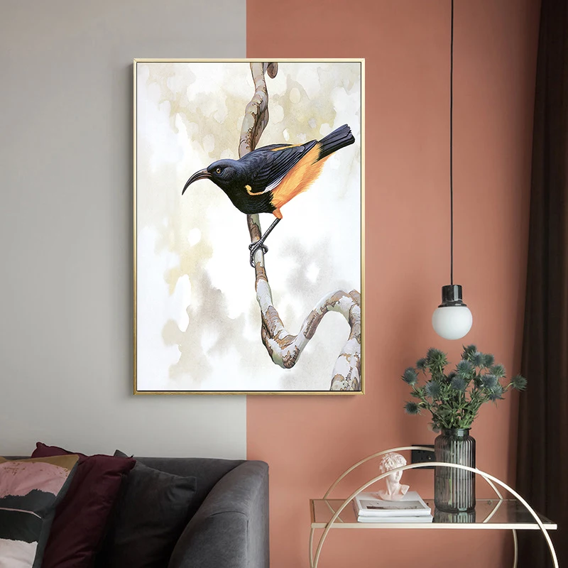 Птица Милые Холст Картина Печать Животное Северная Минималистичная Эстетика Настенное Искусство Постер Картины Декор Дом Бесплатная Доставка на.