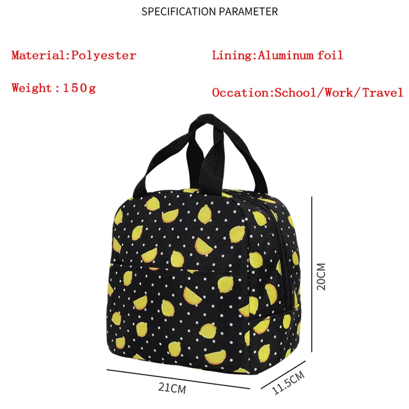 Cute Disney Winnie the Pooh Insulated Lunch Bag Boy Girl Travel Thermal Cooler Tote Food Bags Portable Student School Lunch Bag images - 6