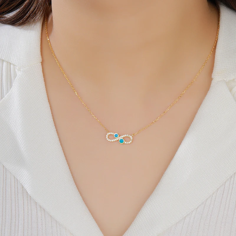 XYOP Бесконечные классические картины маслом Элегантное ожерелье с серебряным