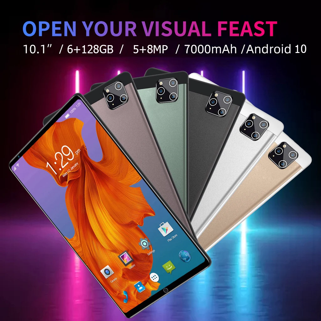 

Глобальная версия 3G/4G планшеты Android 10,0 MTK6797 6 ГБ ОЗУ 128 ГБ ПЗУ 10,1-дюймовый 1920*1200 IPS планшетный ПК для учебы офис ТК