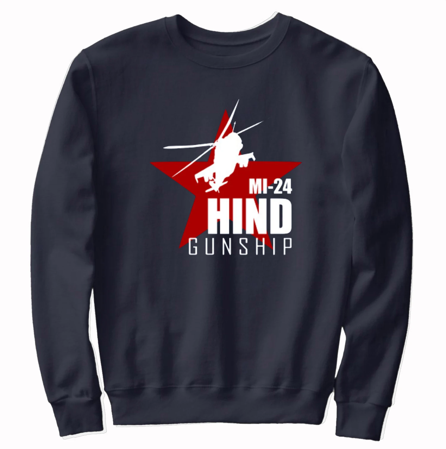 Советский Ми-24 Hind Gunship русский пуловер с вертолетом толстовка из 100% хлопка
