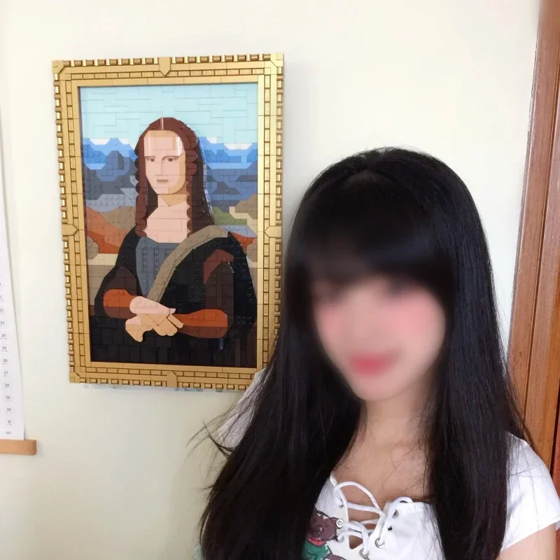 2024 Новое искусство 31213 Art Mona Lisa Строительные блоки Всемирно известная живопись 3D