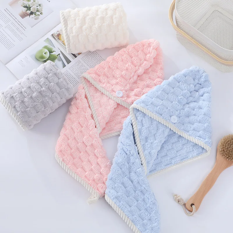 

Мягкое быстросохнущее впитывающее полотенце для волос из кораллового бархата