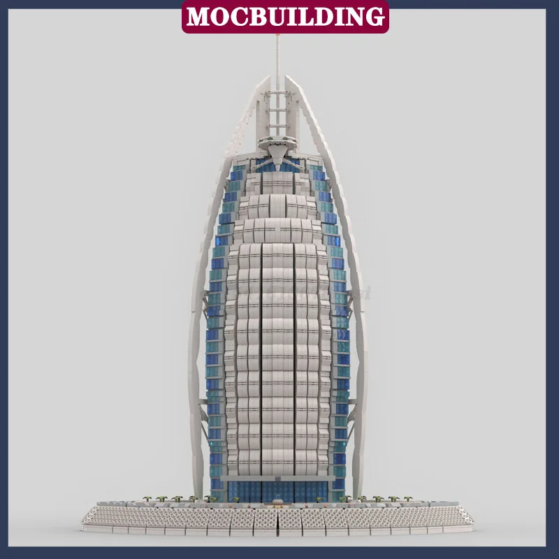 MOC Urban Modern Architectural Model Сборка Строительный блок Высотное здание Офисная коллекция