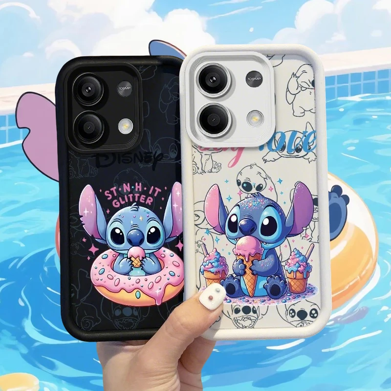 Фото Чехол Kawaii Disney Funda Donut Stitch для Xiaomi Redmi Note 14 13 12 Turbo 11S 4G 11 10 Pro Plus 9 14C 13C 12C 9C A2 A1 №1