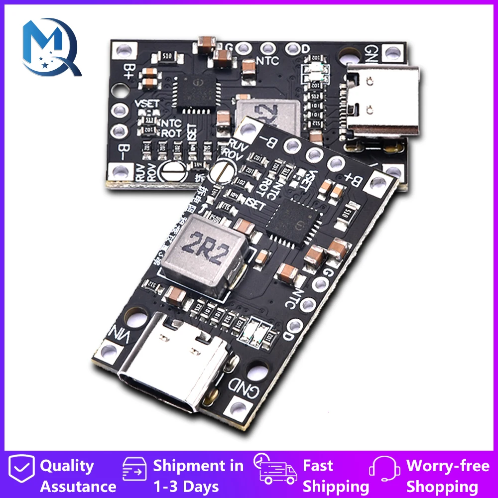 

Type-C USB 2/3S BMS 15W 8.4V 12.6V 1.5A Lithium Battery Charging Boost Module With Balanced Support Fast Charge With Indicator