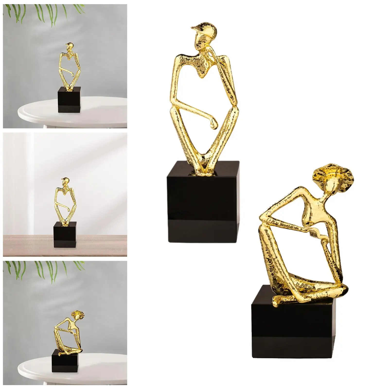 Абстрактная статуя персонажа сбор сидячей фигурки человека настольное