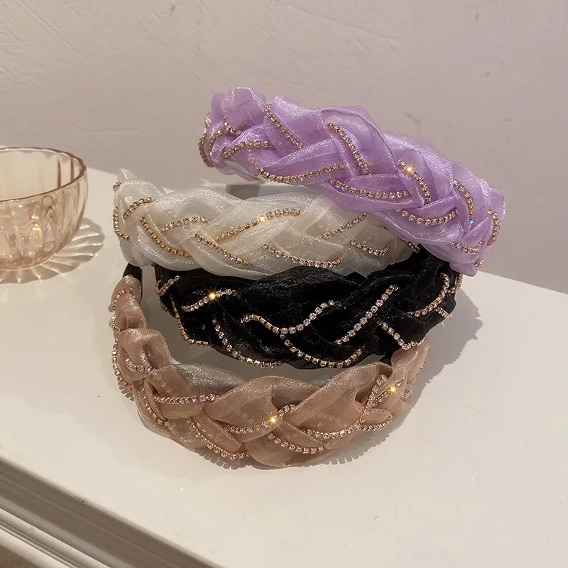 

Organza Glistening Pearl Wrapped Hair Band French Going Out Temperament Headband New Hair Accessories Women Fashion Accessories