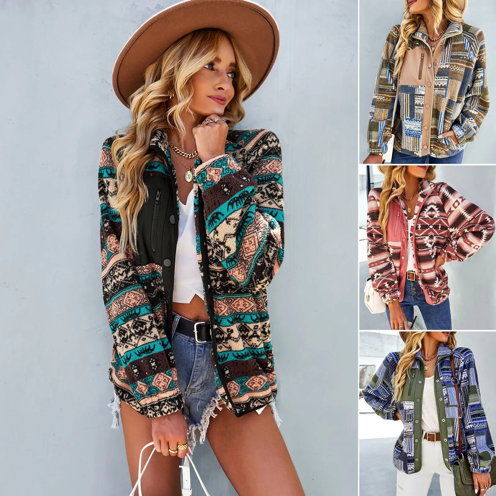 

2022 Christmas Fluffy Temperament Warm Jacket Winter Thin Women