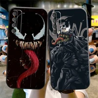 marvel venom phone case for huawei y7s y9a y6 2019 y7p 2020 y8s y7 2019 y9 2019 black soft silicone cover liquid silicon