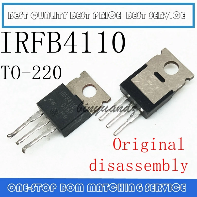 ТРАНЗИСТОР IRFB4110PBF TO220, IRFB4110, B4110, TO-220 (HY3810P, замена IRFB4110), PMOS, полевой транзистор, оригинальная разборка, 10 шт.-50 шт. ТРАНЗИСТОР IRFB4110PBF TO220, IRFB4110, B4110, TO-220 (HY3810P, замена IRFB4110), PMOS, полевой транзистор, оригинальная разборка, 10 шт.-50 шт.