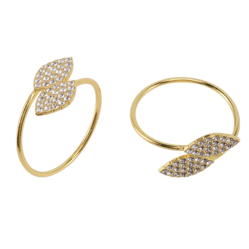 

Napkin Ring, 36 Pcs Metal Napkin Rings Holder For Wedding Party Dinner Table Decoration (Leaf-Gold)