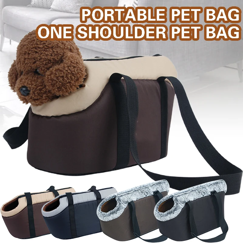 

Travel Pet Carrier with Built-in Leash Hard Support Sided Tote Carrier Zipper Open Top for Small Animals NIN668