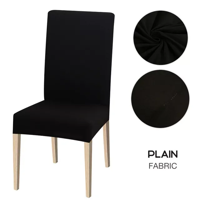 

Chair Cover Stretch Dining Room Chair Covers for Kitchen Spandex Seat Case Wedding Hotel Office Banquet Slipcovers