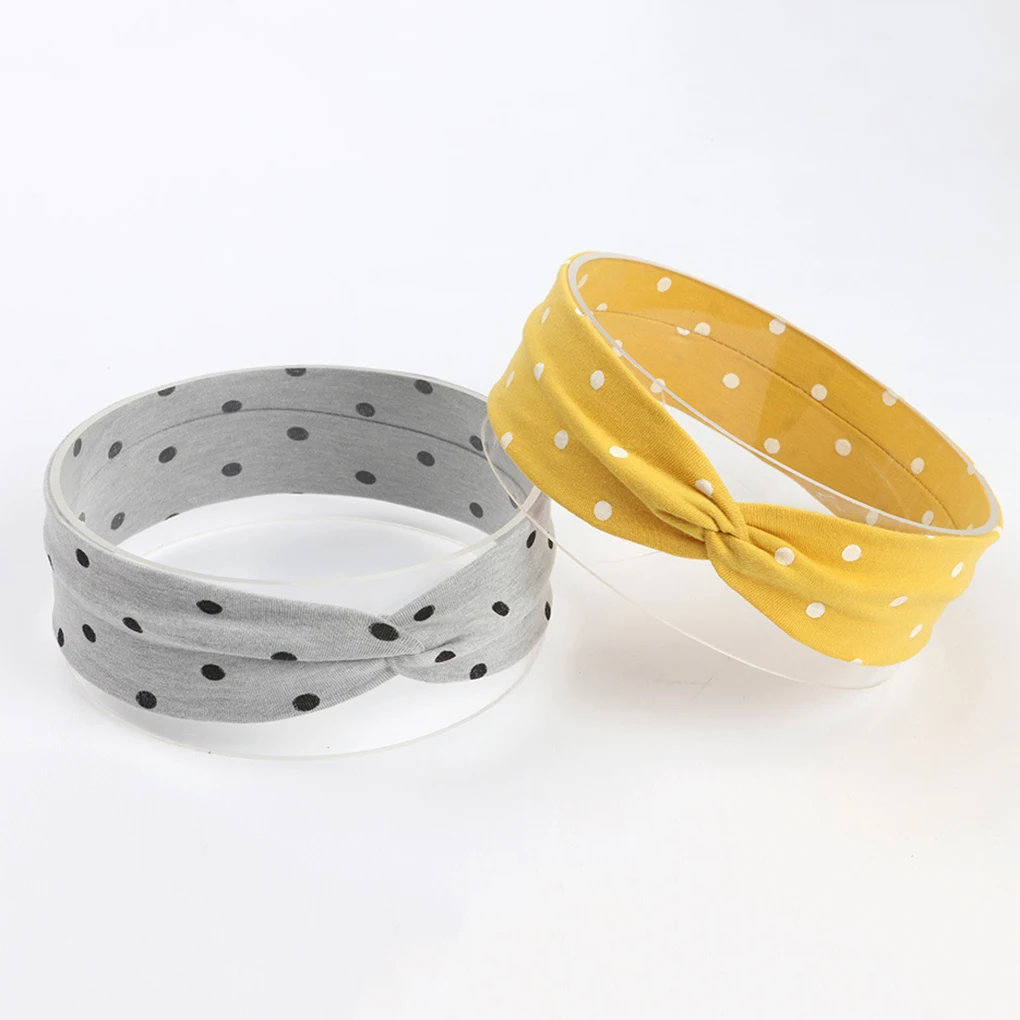 

Детские эластичные обручи для волос для маленьких девочек; Повязка на голову с узором в горошек; Повязка для волос; Головные повязки фото-ре...