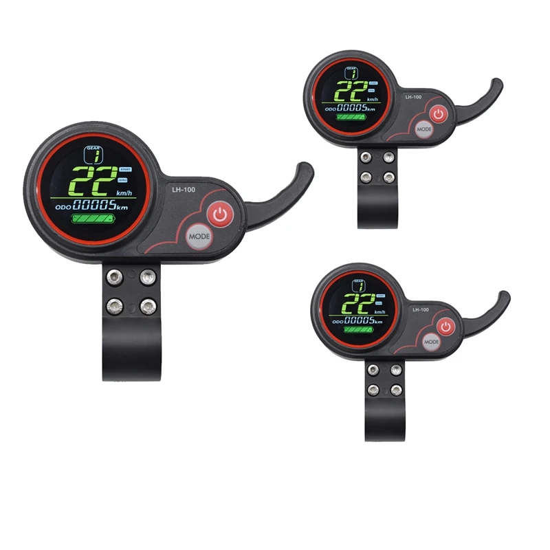 

LH100 LCD Display Dashboard 24V-60V Throttle Meter Replacement For Kugoo Electric Scooter/Ebike LCD Display Speedometer(5PIN)