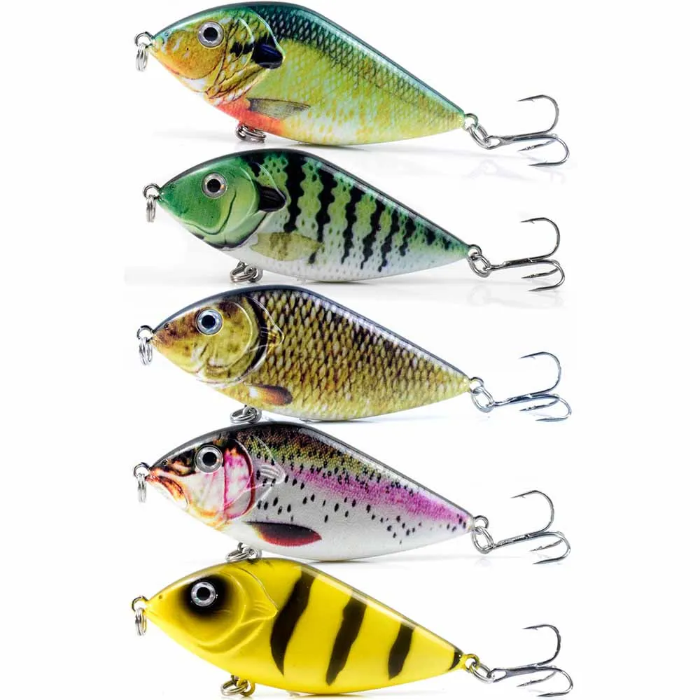 

5pcs 700MM 15.5G Slow Sinking Jerkbait Fishing Lure Slider Swim Action Hard Body Jerk Bait for Pike Musky Fishing
