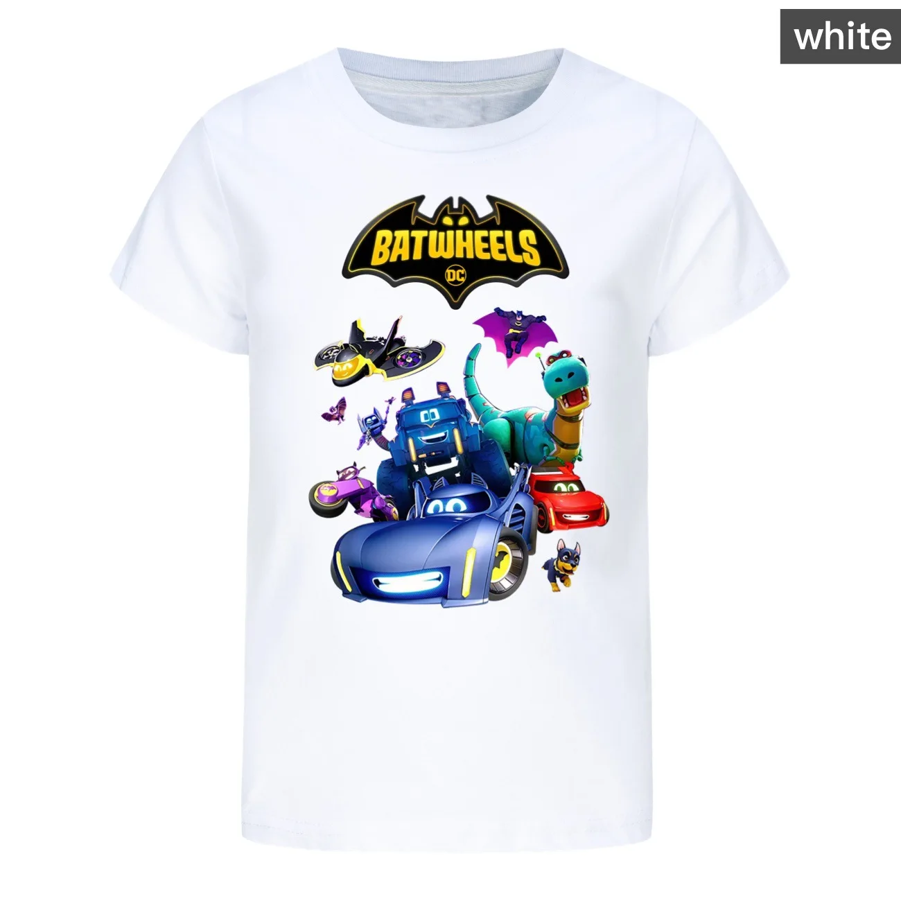 Детская Хлопковая футболка с коротким рукавом и принтом летучая мышь