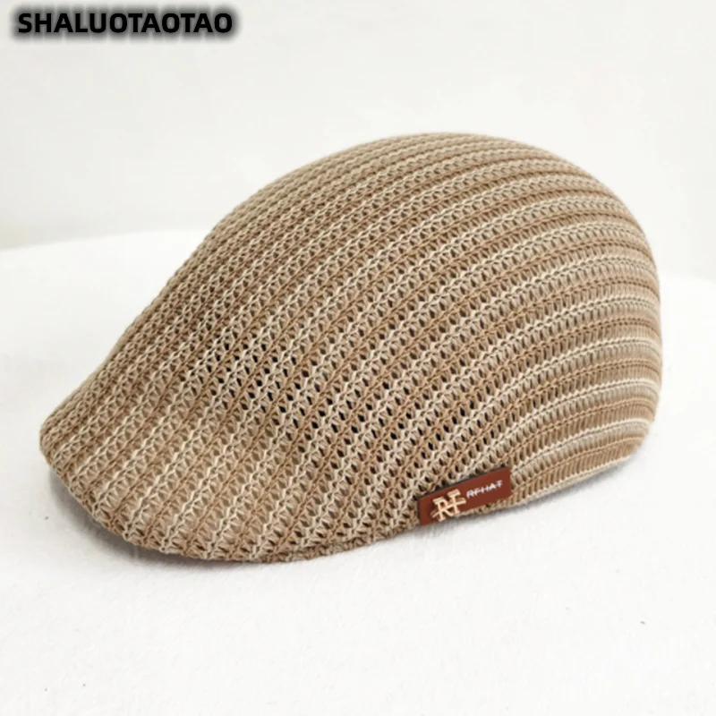 

Fashion New Labelling Letter Forward Caps Female Spring Summer Hat Thin Openwork Peaked Cap Snapback Women's Berets Casquette