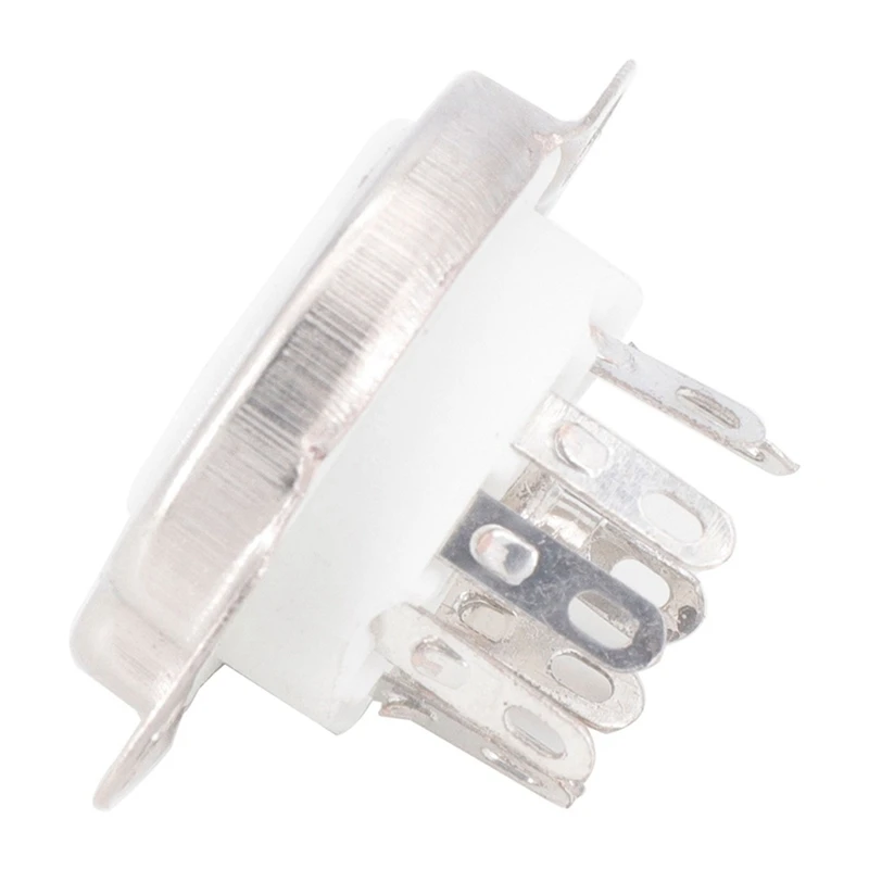 

50PCS Ceramic B9A Silver-Plated 9Pin Vacuum Tube Socket Panel Chassis Mount For ECC81 ECC82 ECC83 EL84 6922 Vacuum Tube