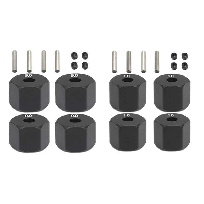 

8 шт. 12 мм шестигранное колесо для 1/10 RC Crawler Axial SCX10 Traxxax Trx4 Tamiya MST RC Car Part,9 мм и 10 мм