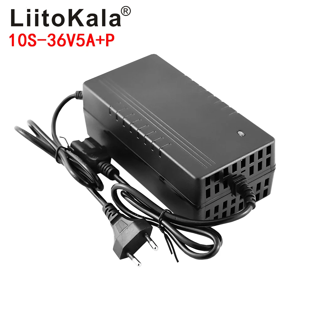 

LiitoKala 10S 36V5A charger 42V 5A 18650 Charger 100-240V Input Lithium Li-ion Charger For 36V Electric Bike wo-wheel Vehicle