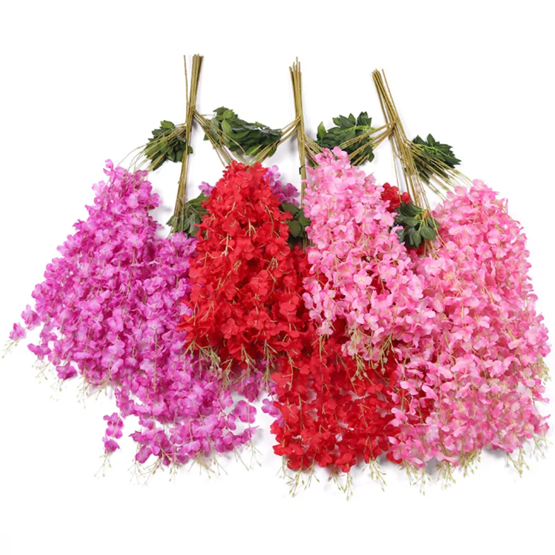 

6/12 шт. искусственные цветы, подвесная гирлянда, искусственные цветы, шелковые цветы для дома, сада, свадьбы
