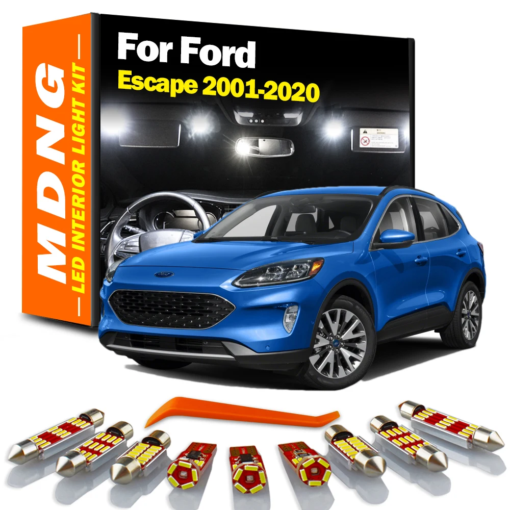 

MDNG для Ford Escape 2001-2015 2016 2017 2018 2019 Фотокарта купольсветильник без ошибок автомобильные аксессуары светодиодные лампы