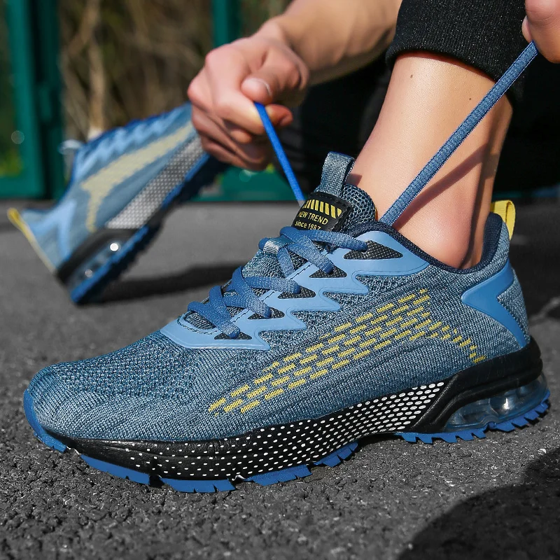Running Shoes Men Marathon Comfortable and Breathable Outdoor Sports Shoes Free Shipping Mesh Lace Up Sneakers for Men