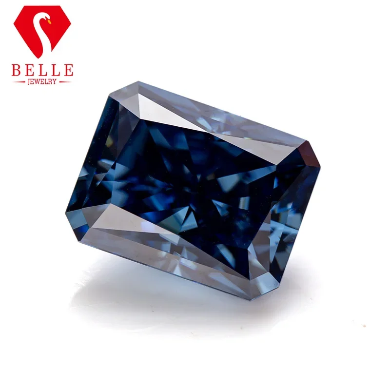 BELLE ярко-синий измельченный лед сияющей огранки свободный муассанит VVS1 GRA