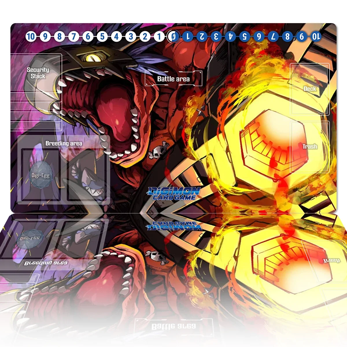 Digimon Playmat Megadramon DTCG CCG Коврик для настольной игры Коллекционный коврик карточных