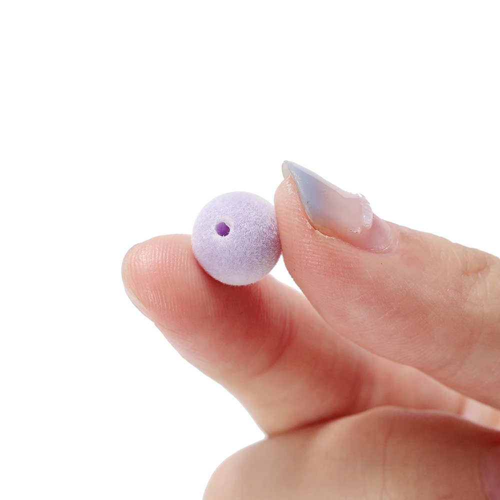 Красочные Акриловые Бархатные Круглые Бусины 8-10 Мм 30 Шт. Для Изготовления