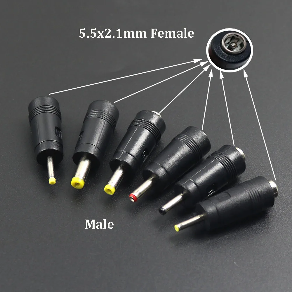 2 шт. адаптер питания постоянного тока папа-мама 5 5x2 1 мм на 7 9*5 5/6 3*3 0/6 0*4 4/3 5*1 3/4 8*1 65/4
