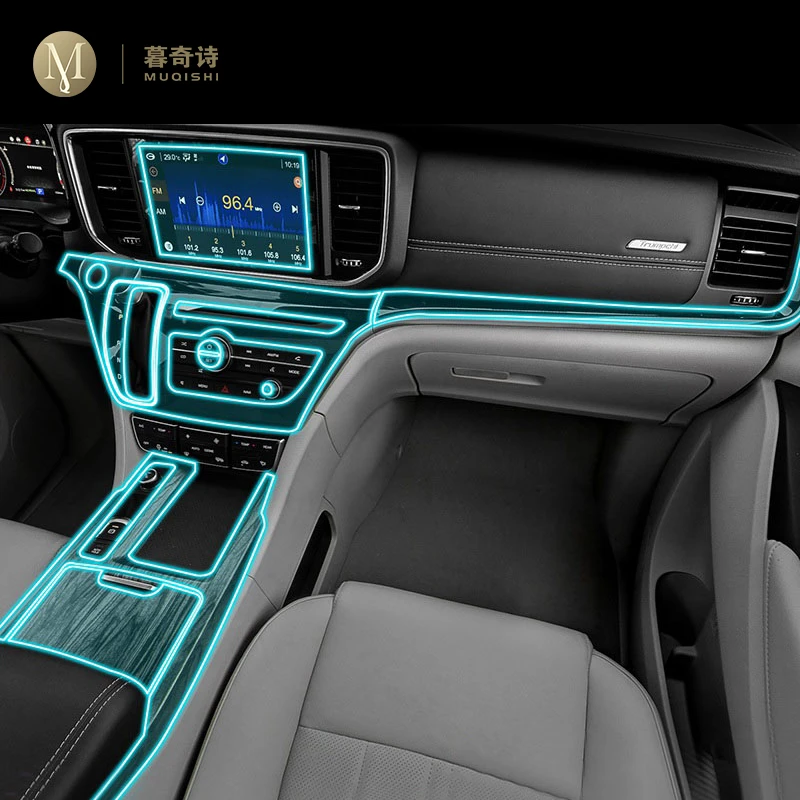 

For Trumpchi GM8 2018-2020 Car Interior center console Anti-scratch TPU transparent protective film Shift position Piano board